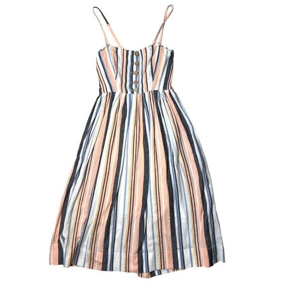 Free People Stripped Flowy Midi Dress - Picture 2 of 13